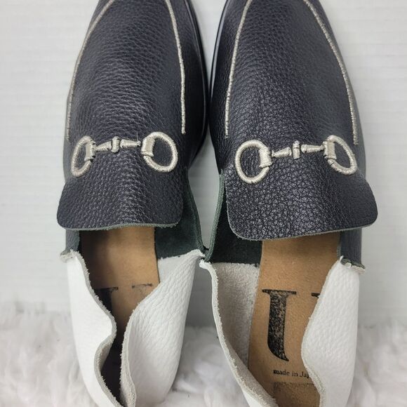U-Dot By Takumi Inomata Womens Loafers Size 6 Black And White Soft Cow Leather - Picture 8 of 10